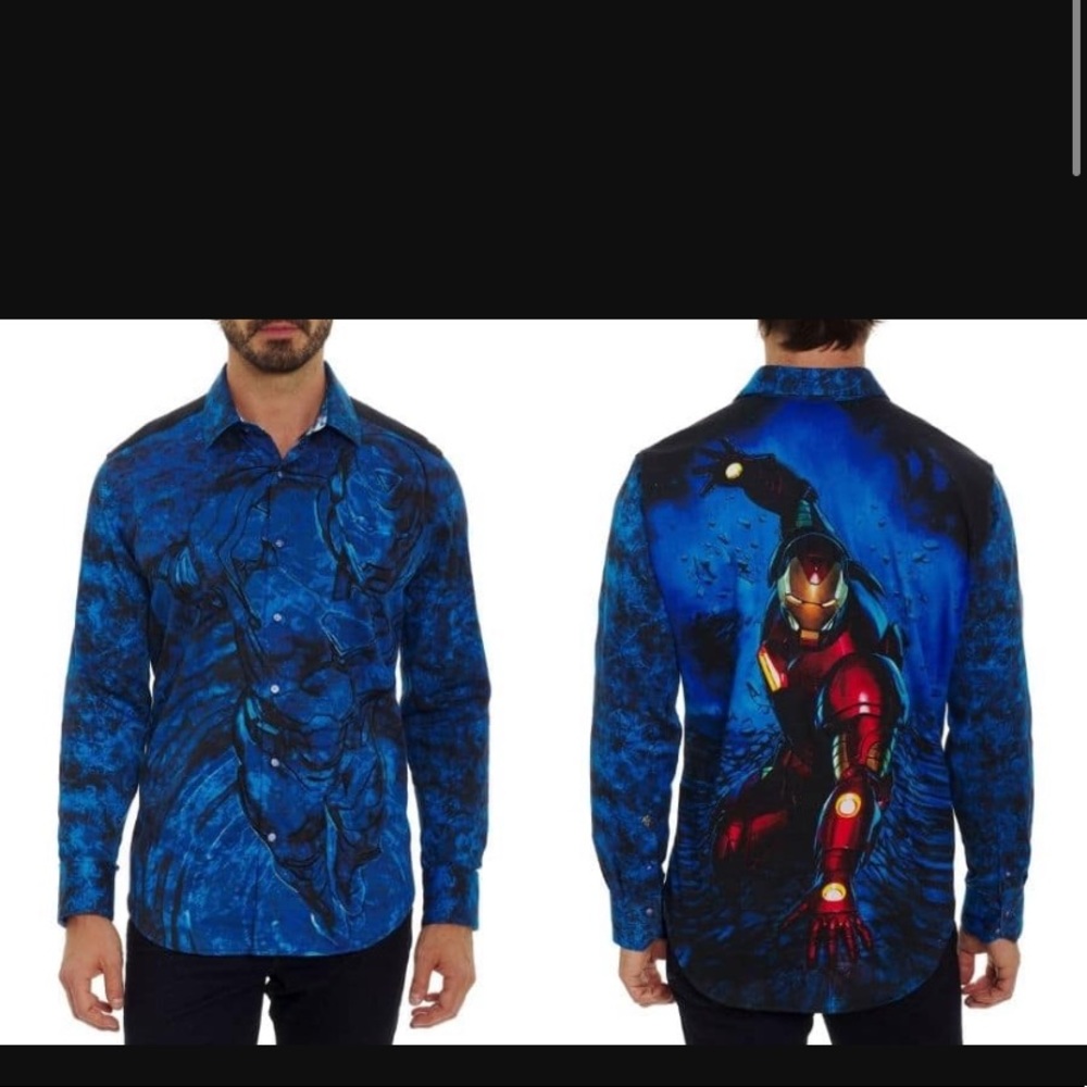 Robert Graham Marvel Collection Iron Man Men Dress Shirt